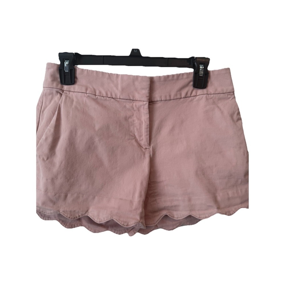 LOFT Women's Pink Scallop Hem Shorts Size 4 6 Dressy‎ Casual Summer Chino